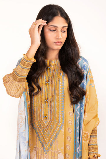 Alkaram FW-06-22-Yellow Winter Collection 2022 Online Shopping